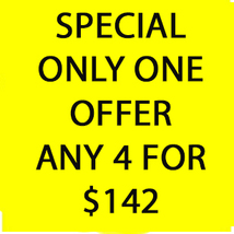 SAT & SUN  ONLY!  PICK 4 FOR $142 DEAL!! AUG 21-23 SPECIAL DEAL BEST OFFERS - $85.20