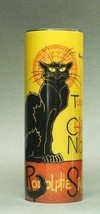 Le Chat Noir Black Cat Ceramic Cylinder Museum Vase Artist Steinlen - £25.52 GBP