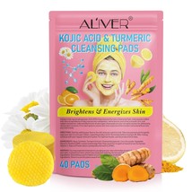Turmeric Kojic Acid Cleansing Pads – Foaming Exfoliator with Vitamin C 4... - $12.38