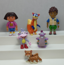 Dora the Explorer dollhouse doll figure Diego Swiper Boots Tico Baby Jaguar lot - $29.69