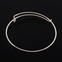 Z Adjustable Iron Expandable Bangle bracelet making Platinum Color lot o... - $8.07