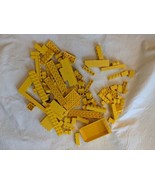 Lego Lot of 50+ Vintage Classic Yellow Tiles Smooth Flat Long Printed - £30.68 GBP