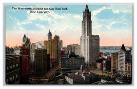 Wooldworth Bulding and City Hall New York City UNP DB Postcard O15 - £3.07 GBP