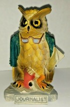 1993 Anthropomorphic Owl Art Desk Décor Title &quot;Journalist&quot; Paper Weight U104 - £13.58 GBP