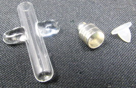 Cross Glass Glass Vial 1&quot; Bottle Charm Cremation Ashes Pendant Instructi... - $9.89