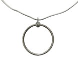 Pandora &quot;moments charm holder&quot; Women&#39;s Necklace .925 Silver 411756 - $99.00