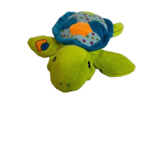 Plush Sea Turtle Green Blue Patchwork Shell 12&quot; Stuffed Animal Toy - £8.01 GBP