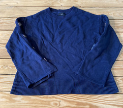 J Jason wu NWOT Women’s button bell sleeve boatneck sweater size XS blue t12 - £11.89 GBP