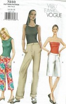 Vogue Sewing Pattern 7233 Misses Pants Shorts Size 14-18 - $8.15