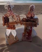 Vintage Southwestern Folk Art Paper Mache Figures Village Man &amp; Wife 13in. - $166.40 MXN