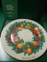 Outstanding Lenox Collector Plate Colonial Christmas Wreath 1988 Delaware - £12.85 GBP