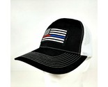 Thin Red Blue Line Baseball Cap Hat Snapback Black White Mesh Embroidere... - $12.86