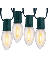 Vintage C9 LED Christmas String Lights Outdoor Warm White, 50 Feet for C... - $88.91