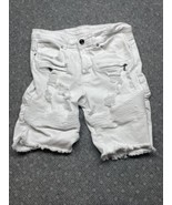 Rue 21 Premium White Distressed Denim Jean Shorts Men&#39;s Size 32 KG JD - $187.97 MXN