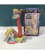 Giftco Gardening Bunnies Candle Holder Climber Hand Painted Porcelain Sp... - $424.97 MXN