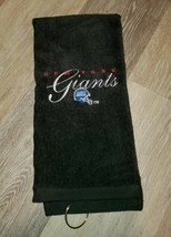 New York Giants Embroidered Golf Sport Towel 16x26 Black - $16.00