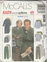 McCALLS 9638 Boy&#39;s &amp; Men&#39;s Robe with tie Belt, Top, Pull-on Pants/Shorts... - $93.36 MXN