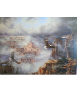 Home Interiors Homco Soaring Eagles Over Canyons Picture Clouds Reichardt - €84,86 EUR