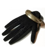 1960s Beige Frosted Lucite Thick Bangle - $21.95