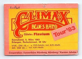 Climax Blues Band Konzert Ticket Stumpf März 5 1983 Nürnberg Deutschland - $49.48