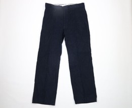 NOS Vintage 70s Streetwear Mens 36x32 Wide Leg Bell Bottoms Corduroy Pants Blue - £116.62 GBP