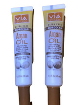 Via Natural Ultra Care Moroccan ARGAN OIL Hair Scalp Care  1.5oz NEW “2 Tubes” - £9.22 GBP