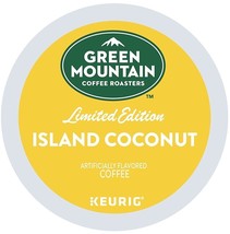 Green Mountain Island Coconut Coffee 24 to 144 Keurig K cups Pick Any Size - $23.89+