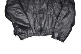 Diamond Plate Buffalo Leather Motorcycle Jacket Mens M Biker Patchwork - £37.41 GBP
