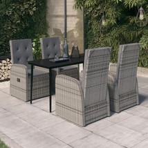  Patio Dining Set Grey and Black - $18,771.52 MXN
