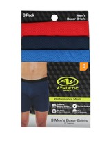 Athletic Works Men&#39;s Performance Mesh Boxer Briefs 6&quot; Size SMALL Dri Works Flex - £12.57 GBP