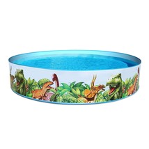 Bestway 55001 Fill'N Fun Dino Paddling Pool, 244 x 46 cm, Colour, 244x244x46 cm - $54.99