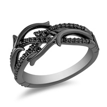 Enchanted Disney Ring, Disney Villains Maleficent Ring, 0.25 Ct Black Simulated  - £95.69 GBP
