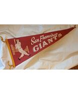 Vintage 1960&#39;s San Francisco Giants MLB Feltro Gagliardetto D&#39;Oro Gate P... - $937.03 MXN