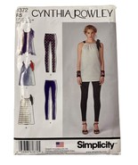 Simplicity Pattern Cynthia Rowley Leggings Mini Dress 1372 R5 Size 14 22... - $148.33 MXN
