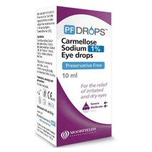 PF Drops Carmellose Sodium 1% Preservative Free Eye Drops - 10ml - £16.14 GBP