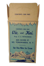 Vic And Kai 1932 Ice Cream Container Original Penguins Polar Bear Ship I... - $26.32