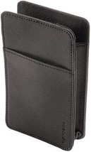 Universal BLACK Leather Case 2 Pocket Carry Pouch Wallet - 3&quot; Wide x 1&quot; ... - $6.99