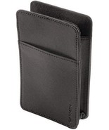 Universal BLACK Leather Case 2 Pocket Carry Pouch Wallet - 3&quot; Wide x 1&quot; ... - €5,98 EUR