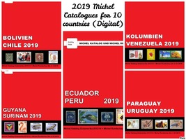 2019 Michel Stamp Catalogues for 10 countries of South America(on DVD) - $4.00