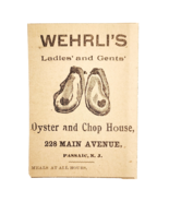 1895 Wehrli&#39;s Restaurant Victorian Advertisement Oyster Chop House Passa... - $28.01 CAD