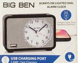 Westclox Big Ben Analog Alarm Clock w/ Fast 2.0 Amp USB Charging Port 75... - $17.81