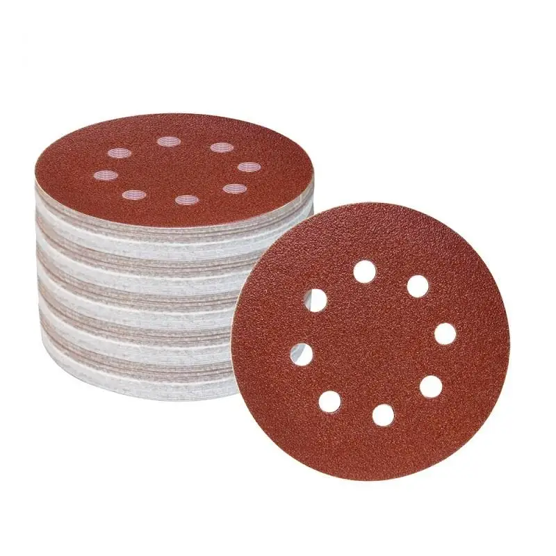 BC 100PCS 125mm 5 Inch 8 Holes Hook and Loop Sanding Disc Sand Paper Grits 60 ~  - £212.26 GBP