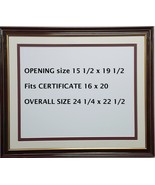 Law Degree Certificate Document License 16 x 20 Double Mat with Mahogany... - £44.83 GBP