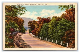 Generic Scenic Greetings Country Road Gretna Pennsylvana PA Linen Postcard H24 - £3.60 GBP