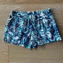 Lilly Pulitzer 5&quot; Katia Short In Indigo Keep On Trunkin Elephants Blue W... - $24.99