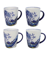 Pack Of 4 Japanese Hokusai Great Wave Mount Fuji Ceramic Mug Cups 12oz - $63.03 CAD