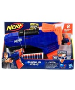 Hasbro Nerf N-Strike Elite Rukkus ICS-8 Blaster With Indexing Clip &amp; 8 D... - £32.90 GBP