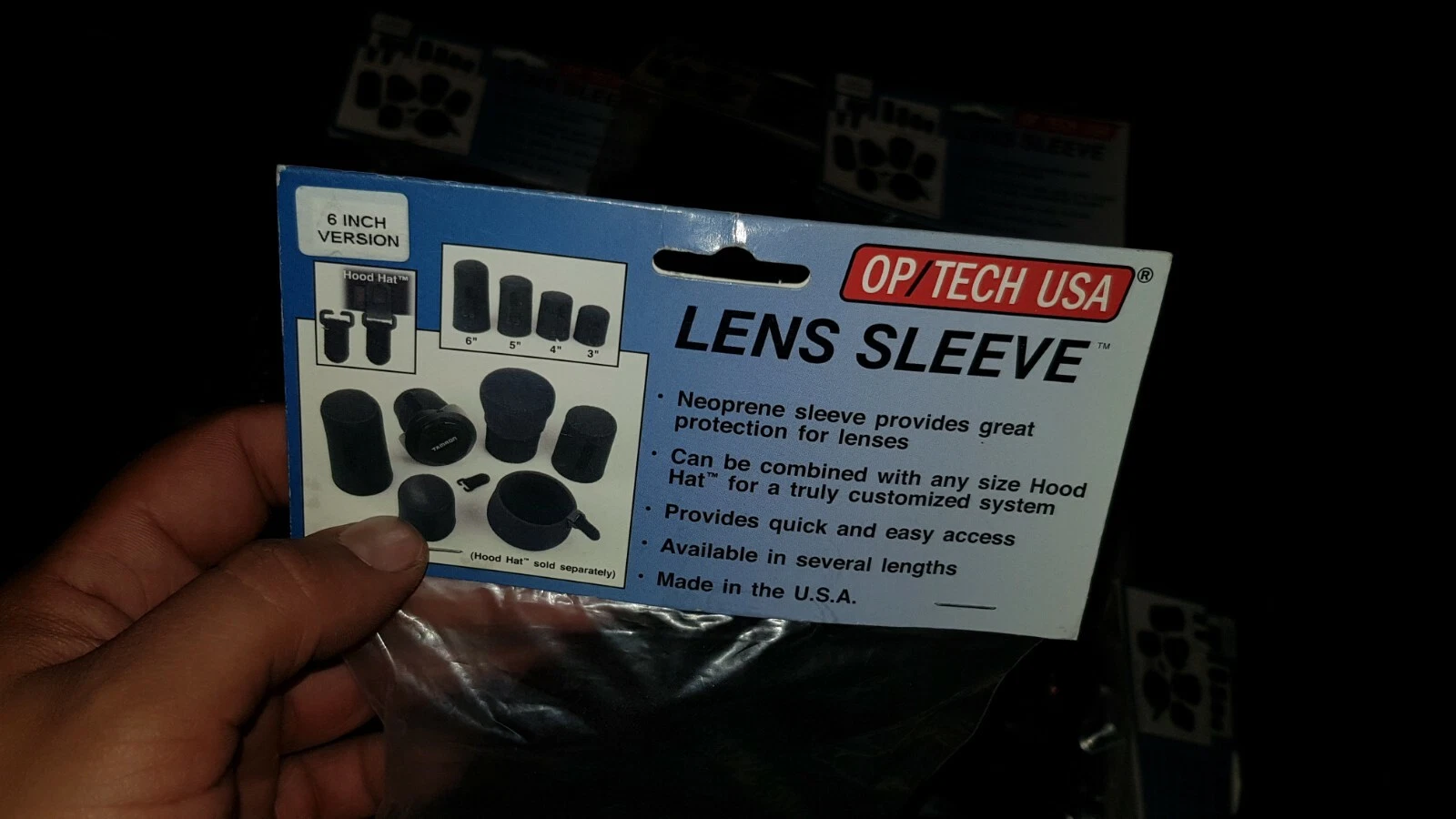 Op/Tech Lens Sleeve, 6&quot; Long Lens Protection, can use with Hood Hat #800... - $34.30 CAD