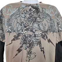 Counter Intelligence T Shirt XL Thermal Y2K Dragons Lightning Bolts Grunge Punk - £44.37 GBP