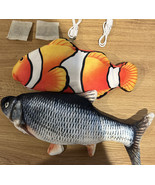 2 Pack Electric Moving Flopping Fish Cat Toy Wiggle Fish Catnip Interact... - $24.95 CAD